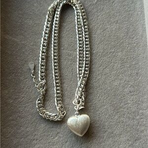 Heart Pendant Chunky chain 925